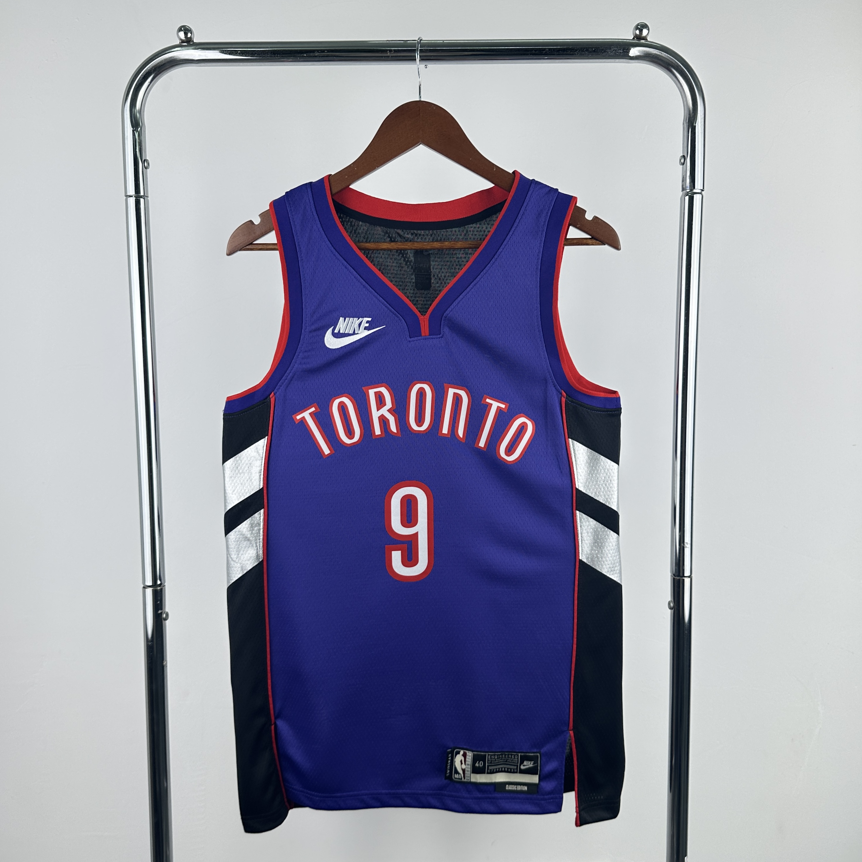 Men Toronto Raptors #9 Barrett Purple Throwback Season Nike 2025 NBA Jersey